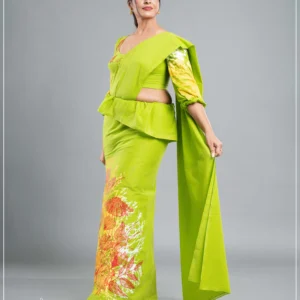 The Artisan Aura Batik Saree